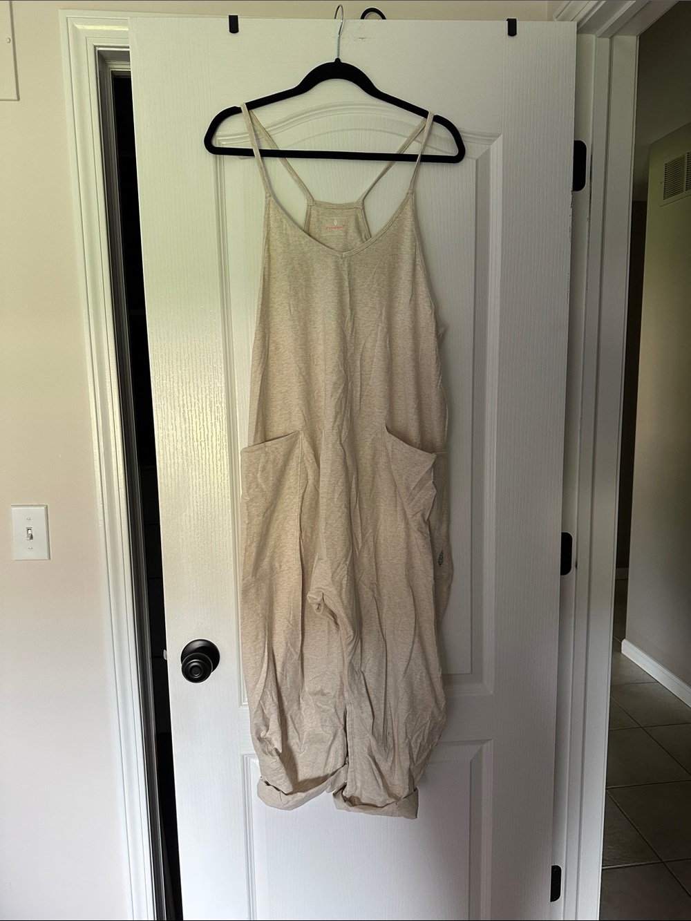 FP Movement by Free People Cream/Tan Loose Jumpsuit Romper